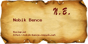 Nobik Bence névjegykártya